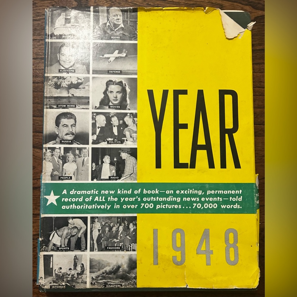 Vintage 1948 Yearbook with Yellow Cover